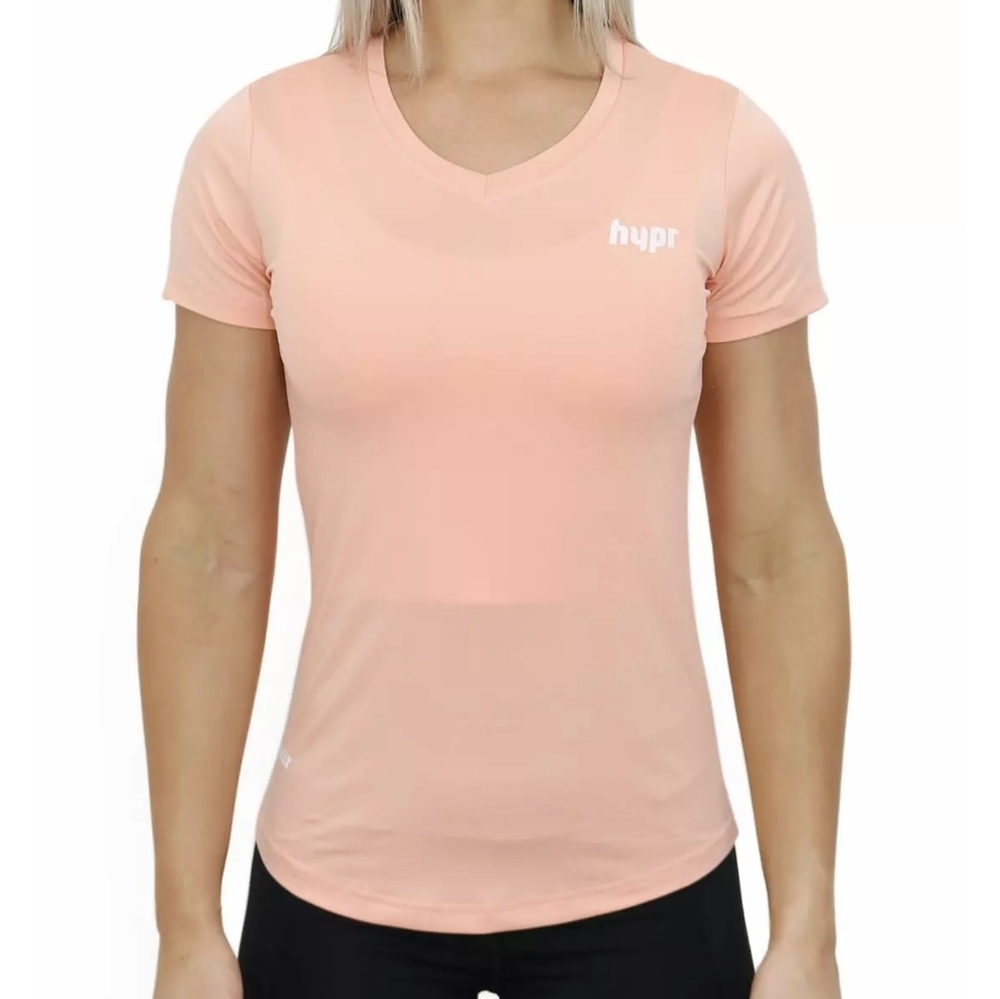 Hypr women's short sleeve training tee (peach)